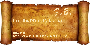 Feldhoffer Bettina névjegykártya