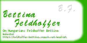 bettina feldhoffer business card